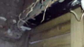 Public Backyard Cum Jack-Off with Condom and Horny Friend