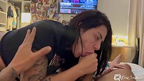 Married woman enjoys a passionate encounter with her naughty lover who loves licking her wet pussy