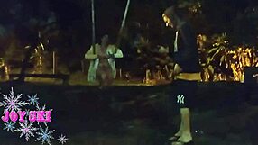 Alternative group of friends have fun at the beach and show off their bodies