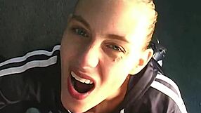 Blonde amateur hotwife Mindy takes 25 loads of cum on her face.