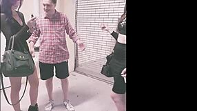 Two Goddesses Amadahy And Miskha Kick Hard In Balls Andrea Dipre Outdoor