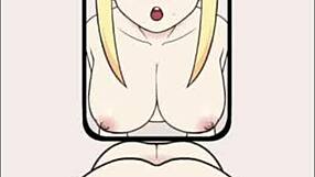 Beautiful girls stuck together in an anime game called 'Girl on the Wall'