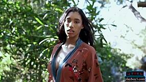 ebony milf brookliyn shows big natural boobs in solo softcore!