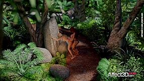 Futanari hentai with hardcore lesbian scenes in a 3D animated jungle adventure