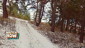 Cum Covers Pussy And Dirty Pantyhose Outdoors