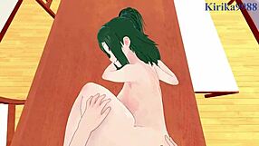 inko midoriya and bakugo fucking intensely in my hero academia hentai