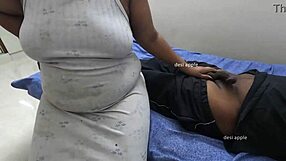 Indian bhabhi gives stranger a sensual dick massage at the center