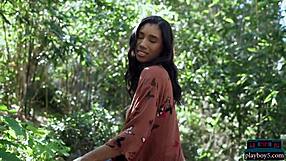 ebony milf brookliyn shows big natural boobs in solo softcore!