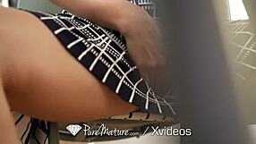 Puremature Busty Mature Blonde Fucks Guy On Probation With Facial And Doggystyle