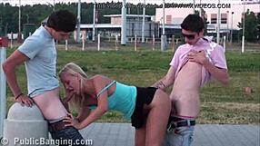 Cool public street gathering with teen 18+ participants