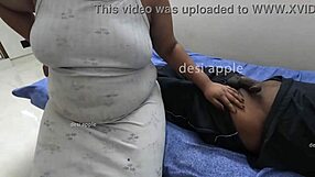 Indian bhabhi gives stranger a sensual dick massage at the center