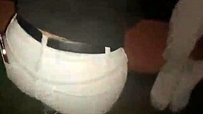 Yolanda Yamz performs deepthroat blowjob on two big cocks in the park