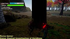 Magical investigation walkthrough in a 3d anime fantasy game