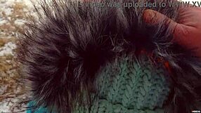 Cum Covers Pussy And Dirty Pantyhose Outdoors