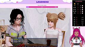 Vtuber Lewdneko teases with vibrator in Harem Hotel part 20.