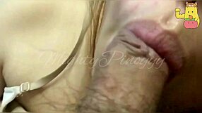 Filipina girlfriend's early morning shower tease before work