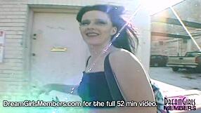 Young and tattooed amateur goes topless in her backyard