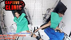 Setting up Aria Nicole's shoot, we captured naked Latina patient moments at the hospital