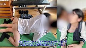 Asian Cosplay Girl in Cuckold Scene with Creampie