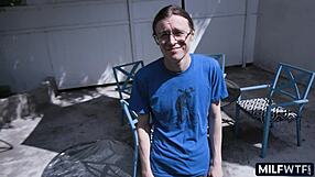 Blonde Wife With Huge Jugs Performs Blowjob In Lingerie