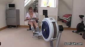 Gill Ellis Flashes Huge Tits in Underwear