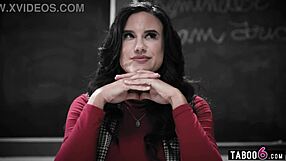 Teen Cheerleader Sophia Burns Gets Ass Fucked by Penny Barber and Her Stepson!