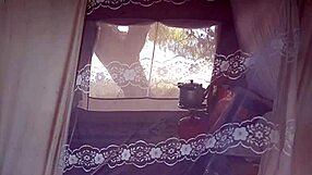 Quick Camping Fuck Leaves Hairy Pussy Cream Pied At The Lake