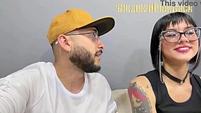 beautiful tattooed girl deepthroats my monster cock