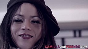 TRANS DOMINA FUCKS AND JIZZES GIMP