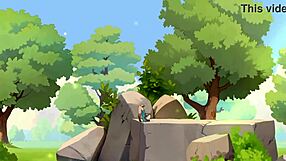 Orc girl teases lucky boy