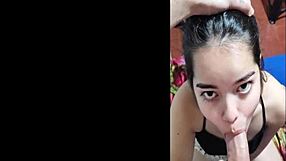 Teen 18+ Gives Passionate Oral Before Bed