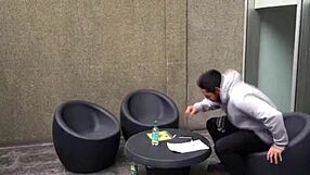 In this gay video, a blonde couple engages in anal assfucking with a redhead partner