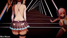 Adorable girls dancing to luvoratorrrrry in mmd