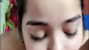 Teen 18+ Gives Passionate Oral Before Bed