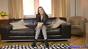 Intriguing British Teen 18+ Sucks Grandpa's Cock in POV, Teasing His Old Desires with Her Cute Classy Glamour