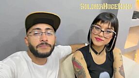 beautiful tattooed girl deepthroats my monster cock