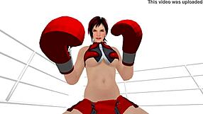 POV boxing with a female dominance theme