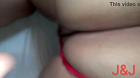 Amateur wife with big ass fucks in thong