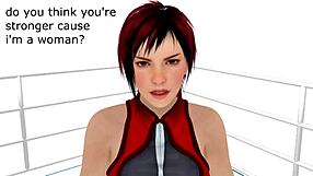 POV boxing with a female dominance theme