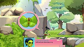 Orc girl teases lucky boy