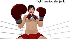 POV boxing with a female dominance theme