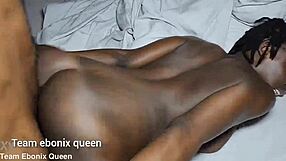 Melanie's pussy gets blasted by General's big black cock.