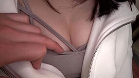 First POV Creampie Sex With Cute Asian Couple And Natural Tits.