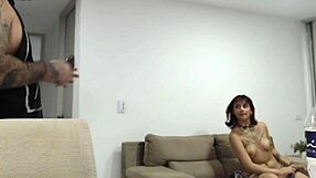 behind the scenes creampie with hot latina teen and monster cock in homemade casting