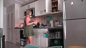 Step mom Brianna Beach interviews daughter's Tinder date. Alex Adams faces tough questions from mommy.