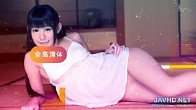 Young and petite Japanese girl masturbates hard