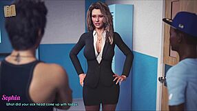 Wife and stepmother play intense game in anime style