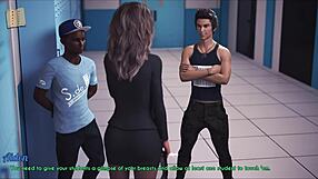 Wife and stepmother play intense game in anime style