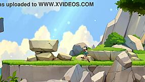 Orc girl teases lucky boy