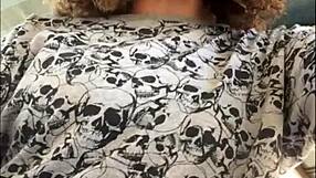 Girlfriend teases with her curvy body outdoors